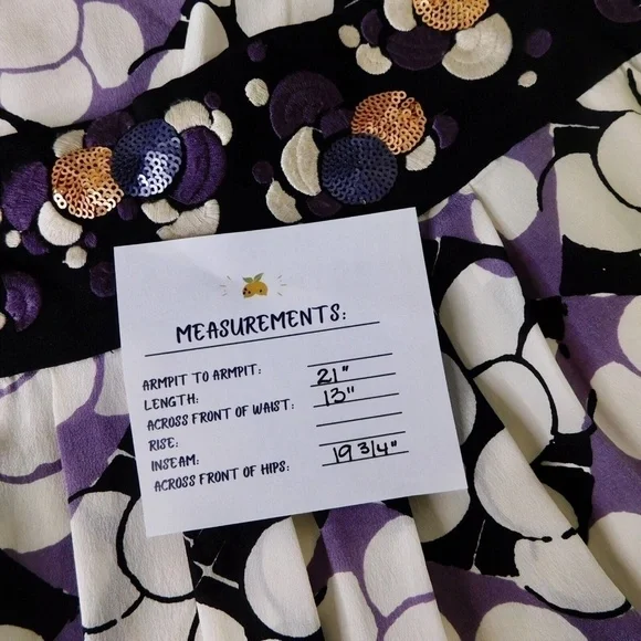 Anthropologie‎ FLOREAT Silk Ocean Mist Embroidered Skirt Sequins Dots Bubbles 2 - Picture 14 of 14